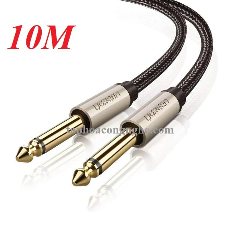 Ugreen 40815 10M màu Đen Cáp âm thanh 2 đầu 6.5mm dương cao cấp AV128 30040815